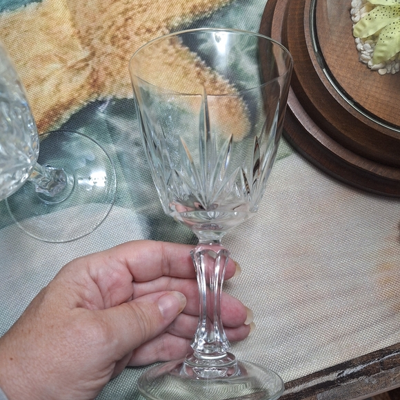 Crystal set of 4 wine water stems - Picture 10 of 16